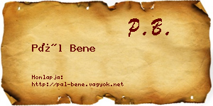 Pál Bene névjegykártya